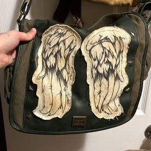 The Walking Dead Daryl Dixon Wings Green Messenger Bag AMC Official Licensed VG